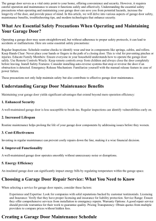 the garage door serves as a vital entry point
