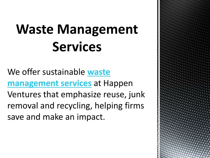 waste management services