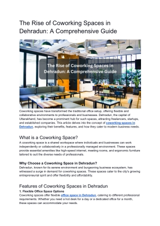 The Rise of Coworking Spaces in Dehradun_ A Comprehensive Guide