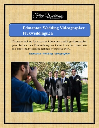 Edmonton Wedding Videographer | Fluxweddings.ca