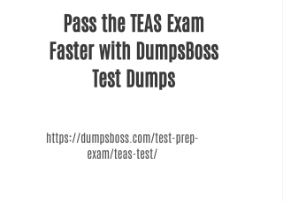 pass the teas exam faster with dumpsboss test