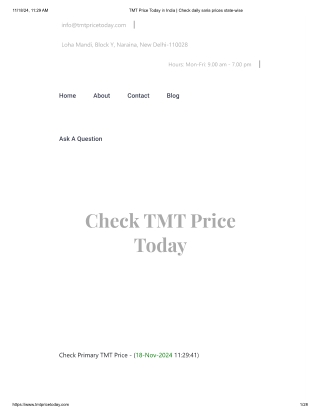 tmt bar price today