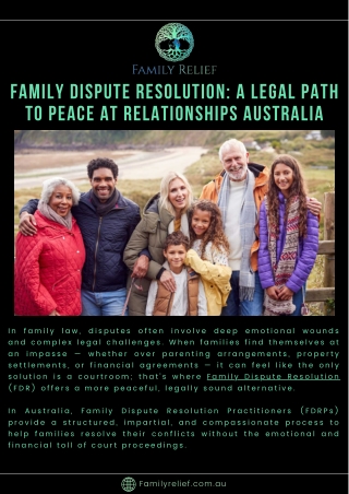 family dispute resolution a legal path to peace
