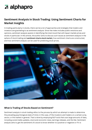 Sentiment Analysis in Stock Trading Using Sentiment Charts for Market Insights