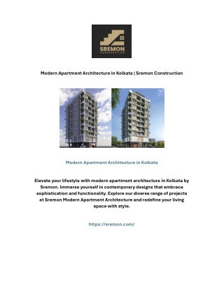 modern apartment architecture in kolkata sremon