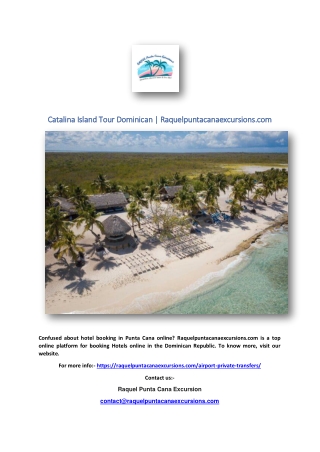 Catalina Island Tour Dominican | Raquelpuntacanaexcursions.com