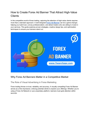 how to create forex ad banner that attract high