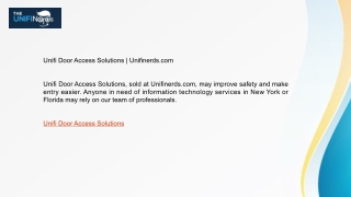 unifi door access solutions unifinerds com