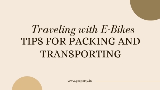 traveling with e bikes