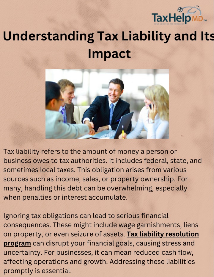 understanding tax liability and its impact