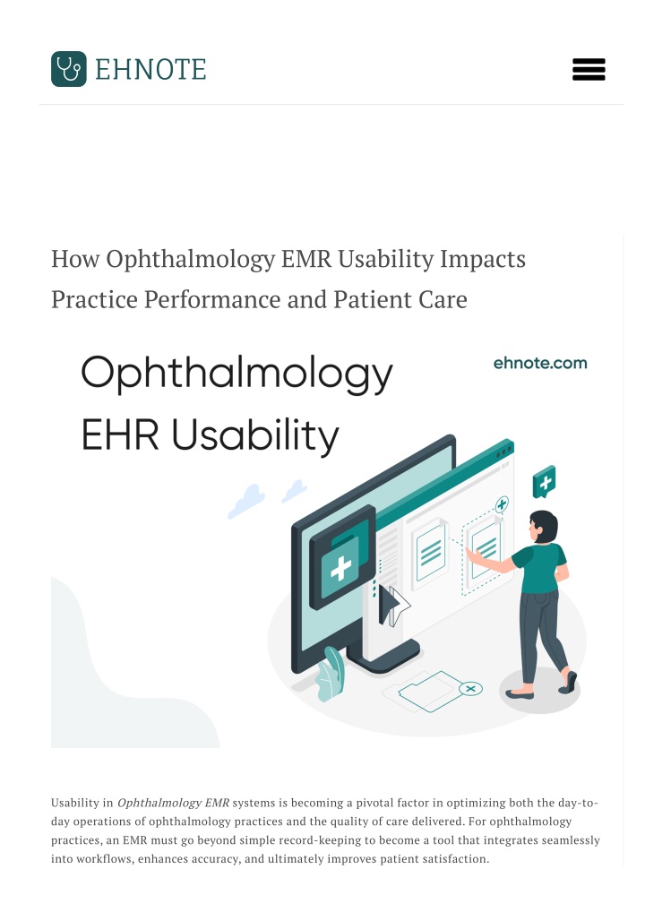 how ophthalmology emr usability impacts practice