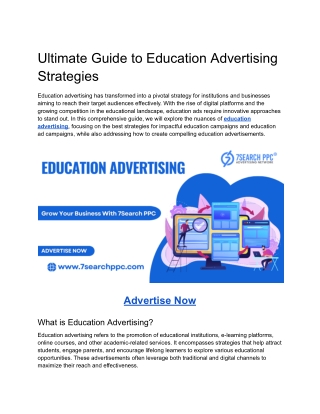 Ultimate Guide to Education Advertising Strategies