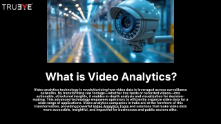 what is video analytics