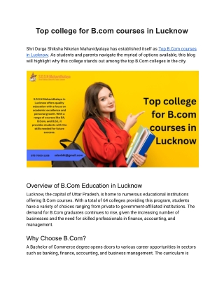 Top college for B.com in lucknow (1)