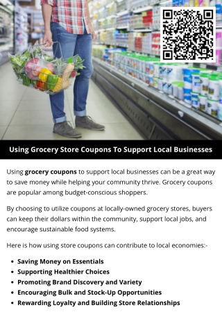 Using Grocery Store Coupons To Support Local Businesses