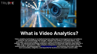 what is video analytics