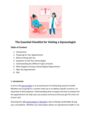 The Essential Checklist for Visiting a Gynecologist