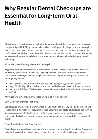 Why Regular Dental Checkups are Essential for Long-Term Oral Health