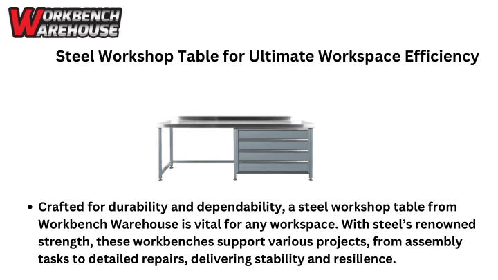 steel workshop table for ultimate workspace