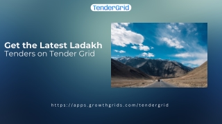 Get the Latest Ladakh Tenders on Tender Grid