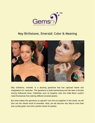 May Birthstone, Emerald_ Color & Meaning