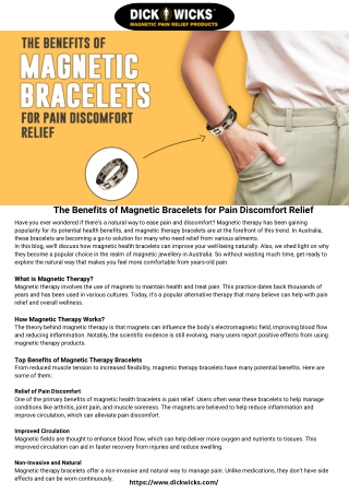 The Benefits of Magnetic Bracelets for Pain Discomfort Relief