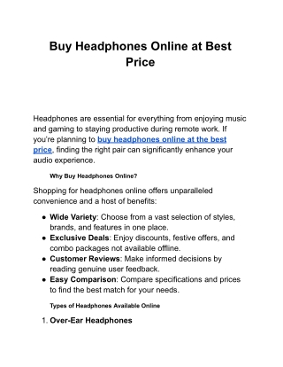 Buy Headphones Online at Best Price