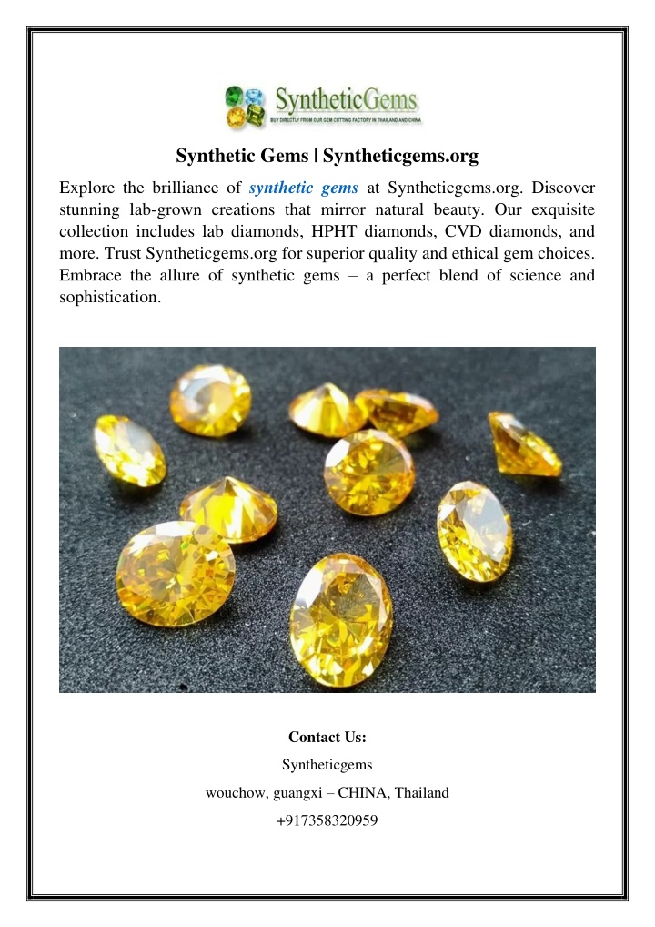 synthetic gems syntheticgems org