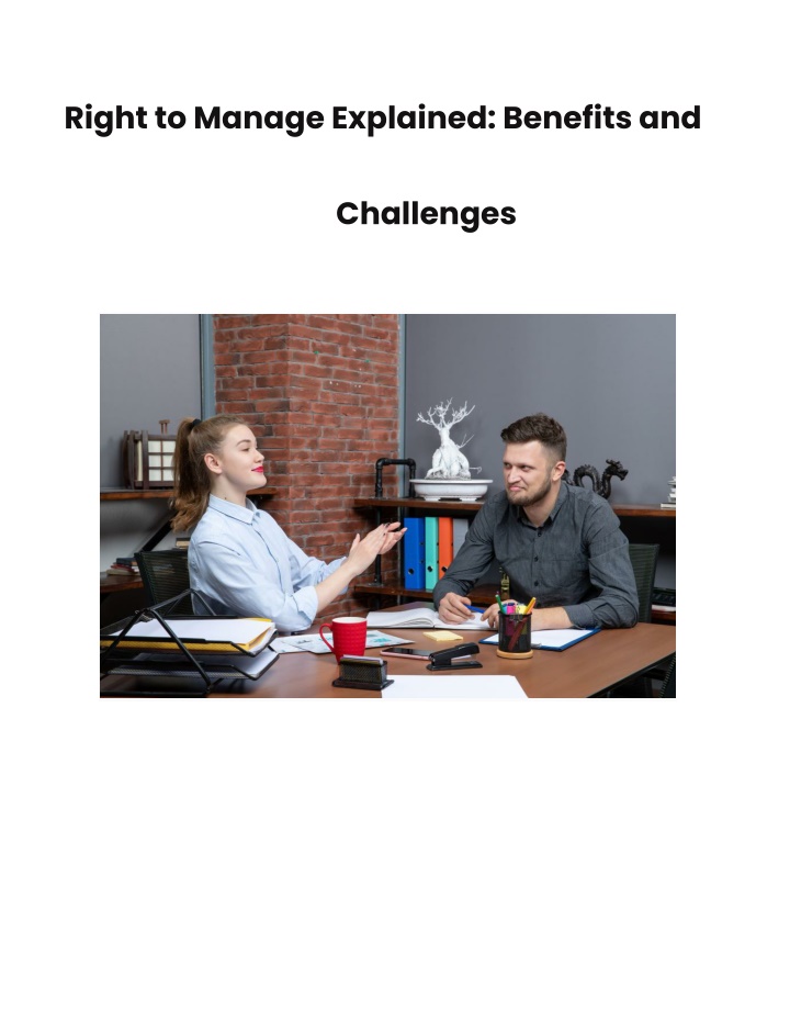 right to manage explained benefits and