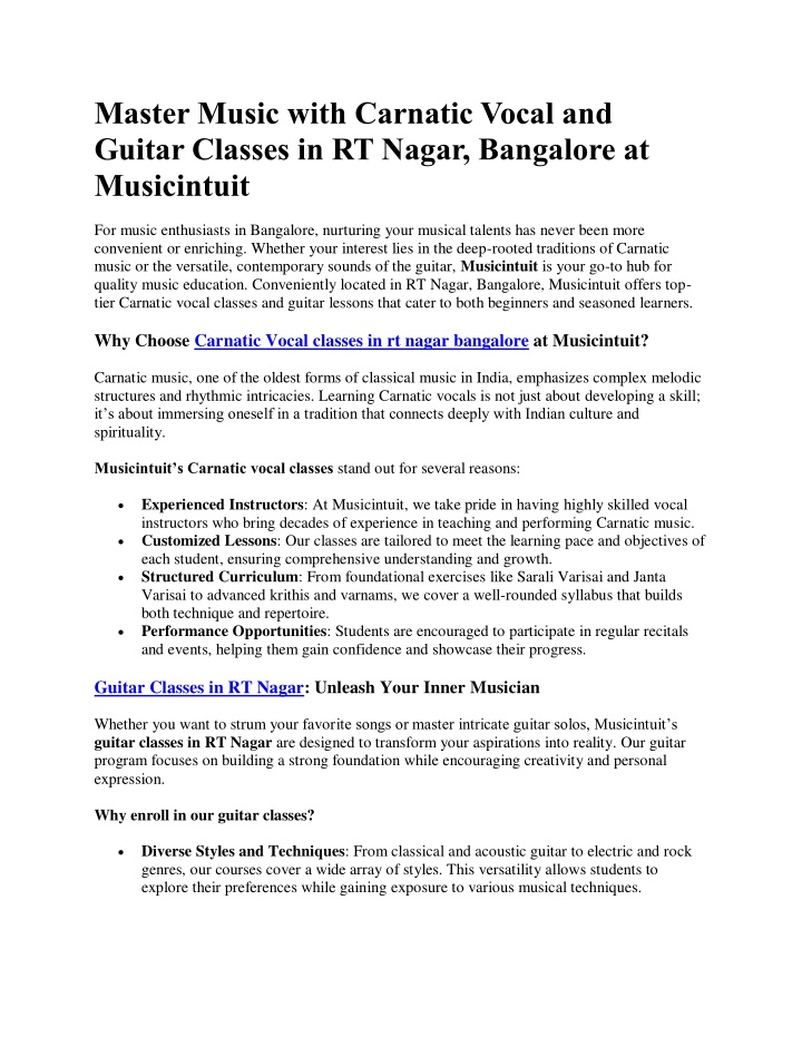 master music with carnatic vocal and guitar