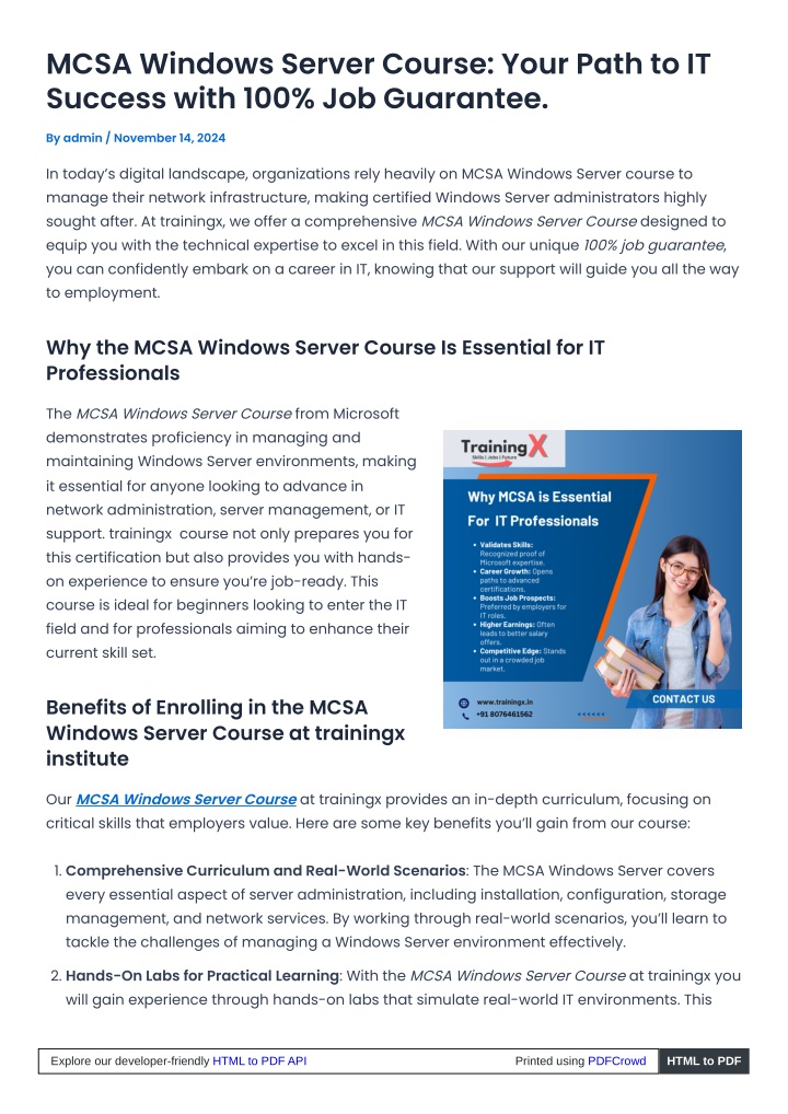 mcsa windows server course your path