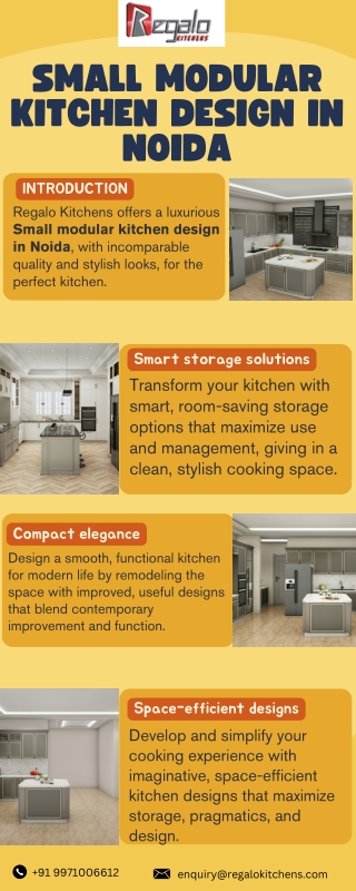 Small Modular Kitchen Design in Noida