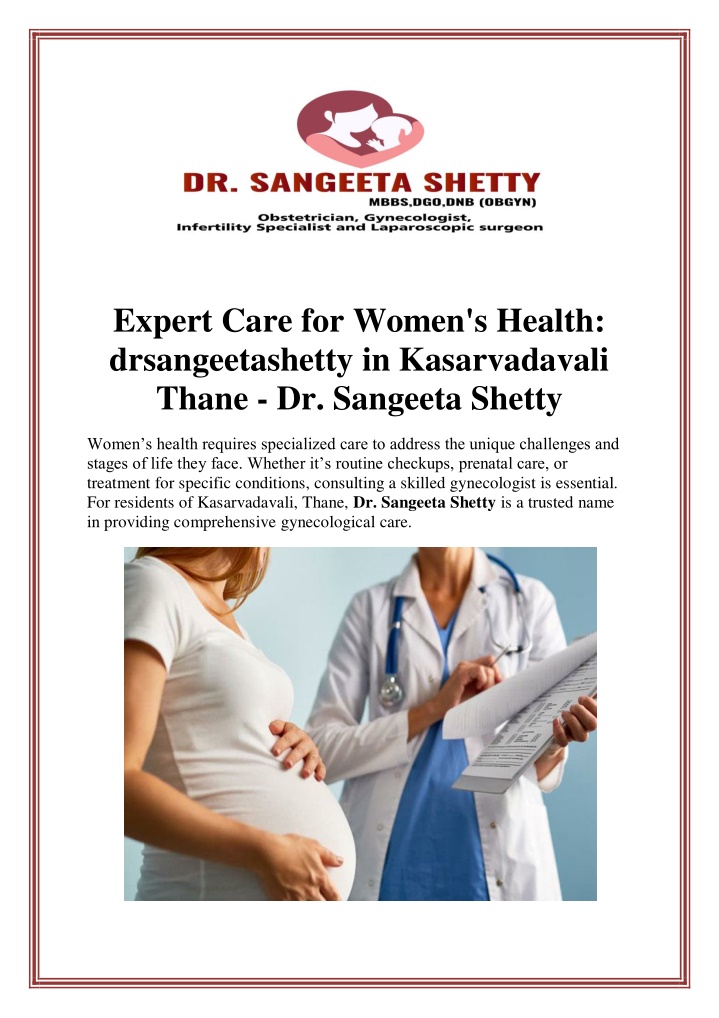 expert care for women s health drsangeetashetty