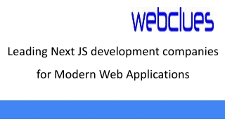 leading next js development companies