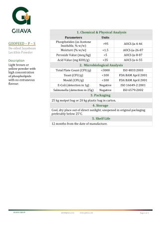 De Oiled Lecithin - Giiava.com