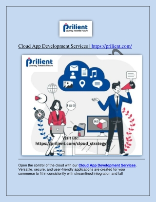 Cloud App Development Services | https://prilient.com/