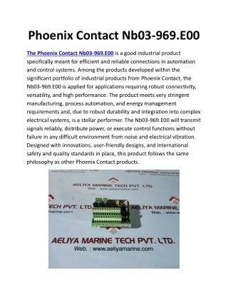 phoenix contact nb03 969 e00