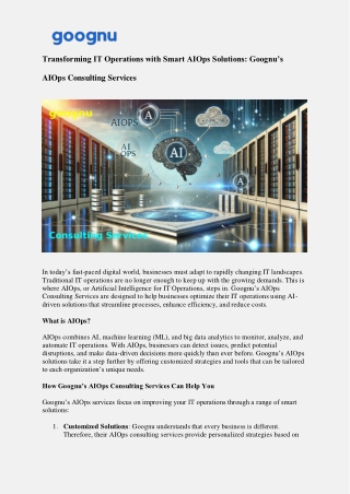 transforming it operations with smart aiops