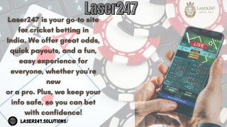 Get Online Cricket Betting ID Easily with Laser 247