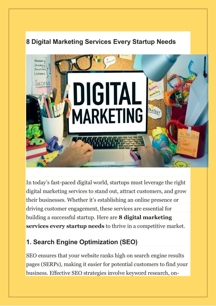 8 digital marketing services every startup needs