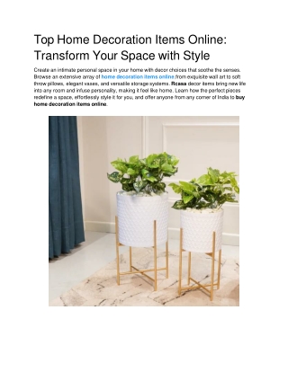 Top Home Decoration Items Online_ Transform Your Space with Style - Google Docs