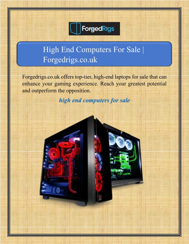 PPT - High End Computers For Sale | Forgedrigs.co.uk PowerPoint ...