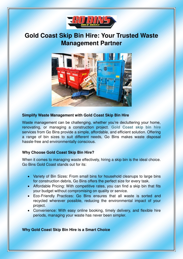 gold coast skip bin hire your trusted waste