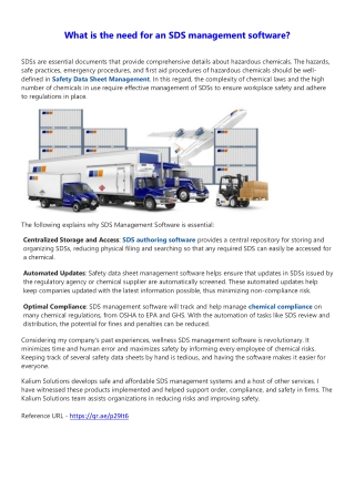 What is the Need for SDS management software