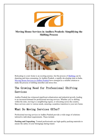 moving house services in andhra pradesh