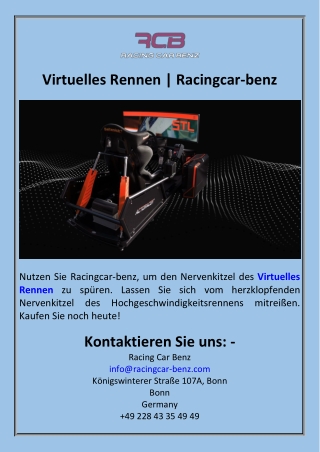 Virtuelles Rennen  Racingcar-benz