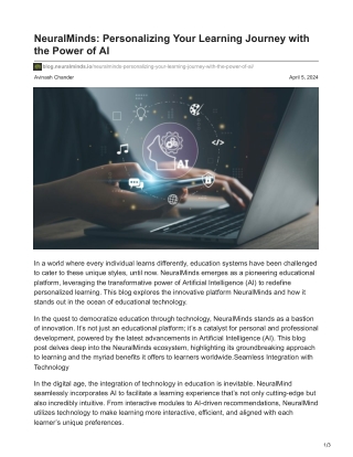neuralminds personalizing your learning journey