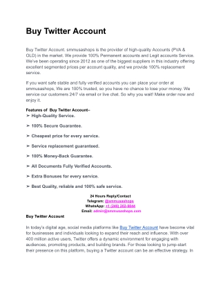 buy twitter account