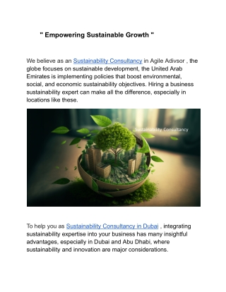 empowering sustainable growth