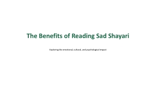 The Hidden Healing Exploring the Benefits of Reading Sad Shayari